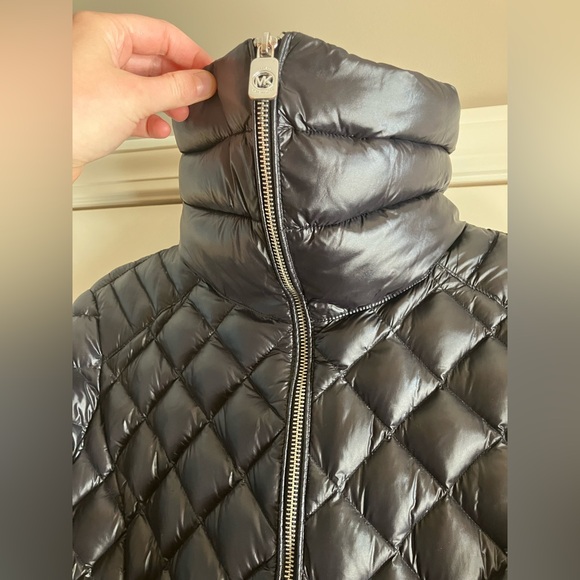 Michael Kors black down puffer jacket long size large. See all photos. - Picture 3 of 9